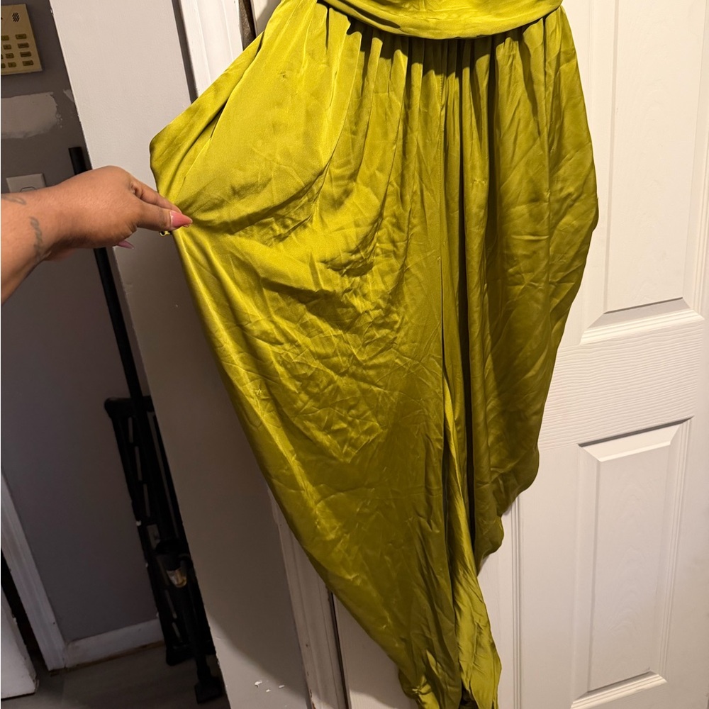 AKIRA Lime Green Halter Jumpsuit - Picture 3 of 4